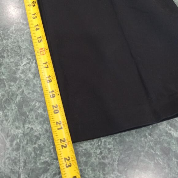 Old Navy High Rise Wide Leg Flare Crop Chino Dress Pants Women's Size 10 Black - Picture 9 of 13